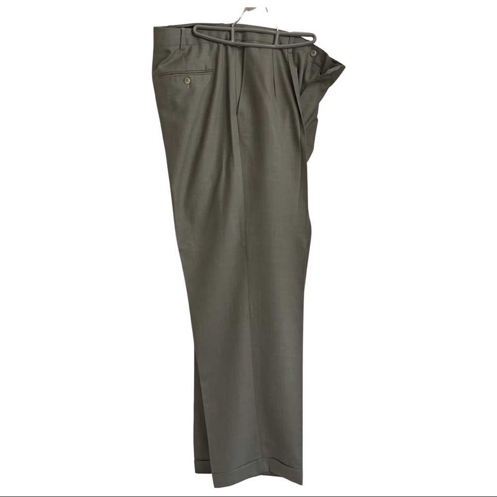 Perry Ellis America Men's Grey Dress Pants Cuffed-  38/32